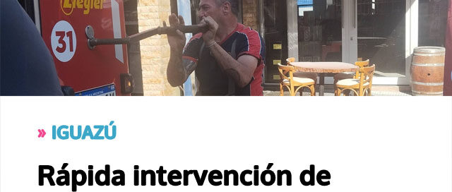 Rápida intervención de bomberos evitó que un principio de incendio se propagara en un local de la Feiriña