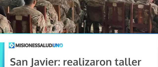 San Javier: realizaron taller de sensibilización sobre consumos problemáticos en el Regimiento de Infantería de Monte 9